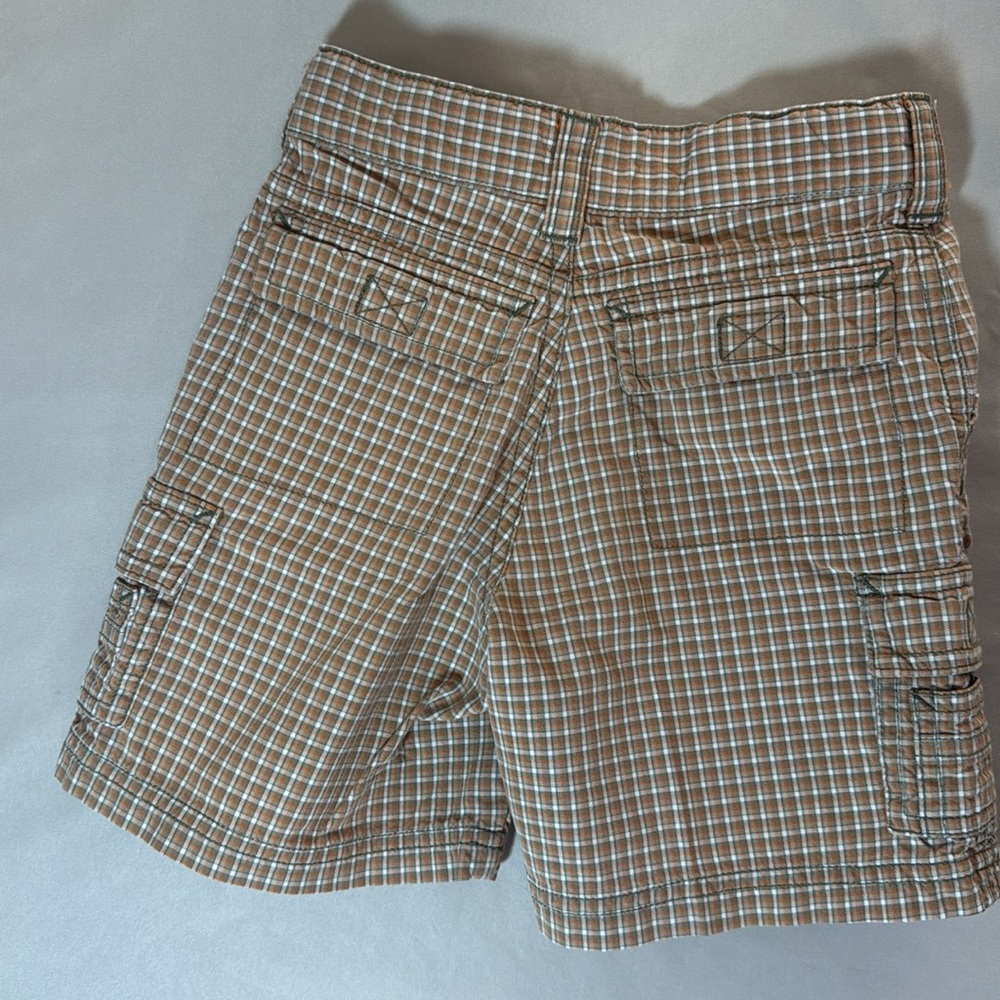Gymboree Boys Orange T-Shirt and Plaid Shorts Set. - Picture 6 of 8